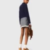 A-line poplin skirt with ruffle
