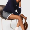 A-line poplin skirt with ruffle