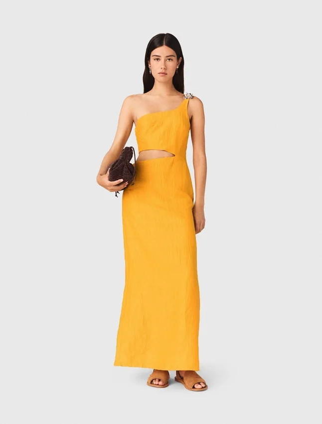 Asymmetrical linen-blend dress Asymmetrical linen-blend dress