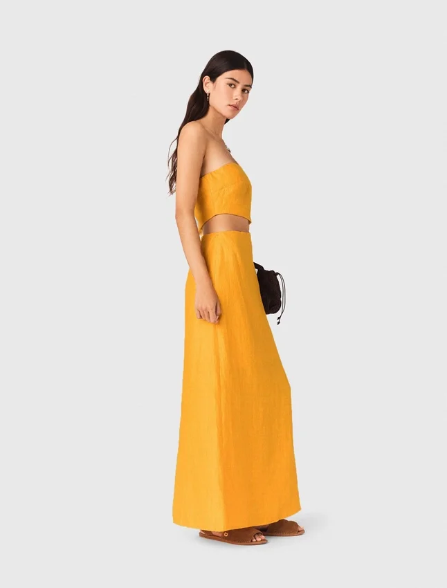 Asymmetrical linen-blend dress Asymmetrical linen-blend dress