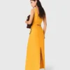 Asymmetrical linen-blend dress Asymmetrical linen-blend dress