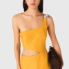 Asymmetrical linen-blend dress Asymmetrical linen-blend dress