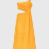 Asymmetrical linen-blend dress Asymmetrical linen-blend dress
