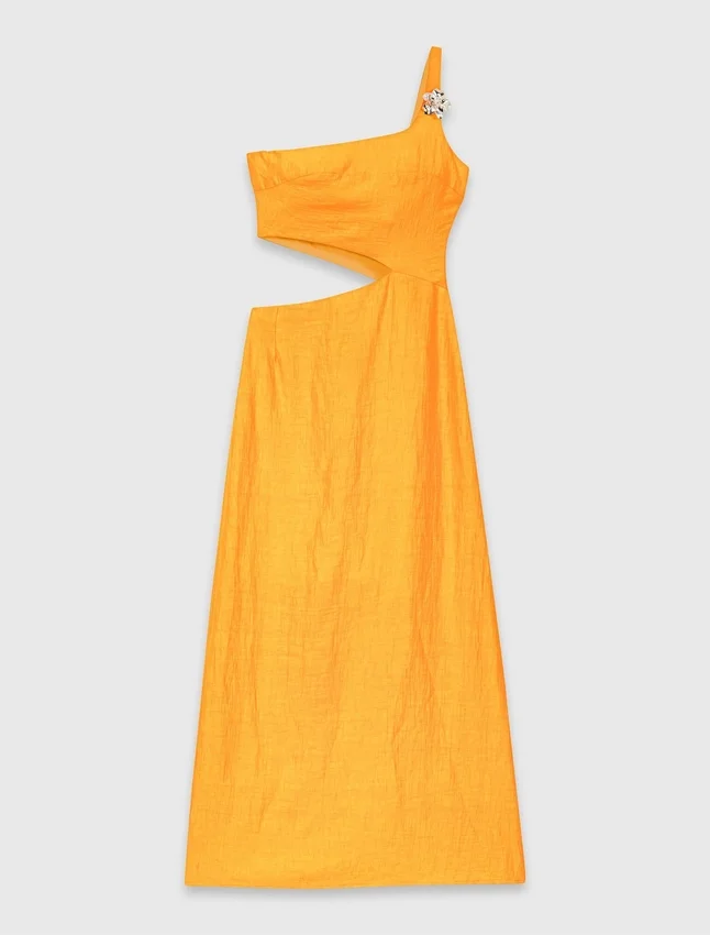 Asymmetrical linen-blend dress Asymmetrical linen-blend dress