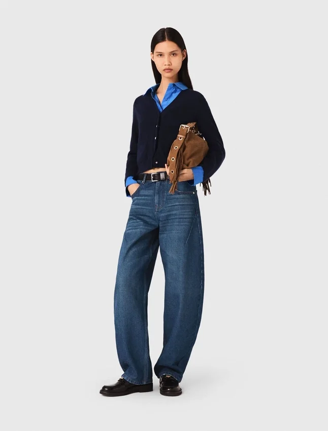 Balloon jeans with martingale Balloon jeans with martingale