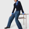 Balloon jeans with martingale Balloon jeans with martingale