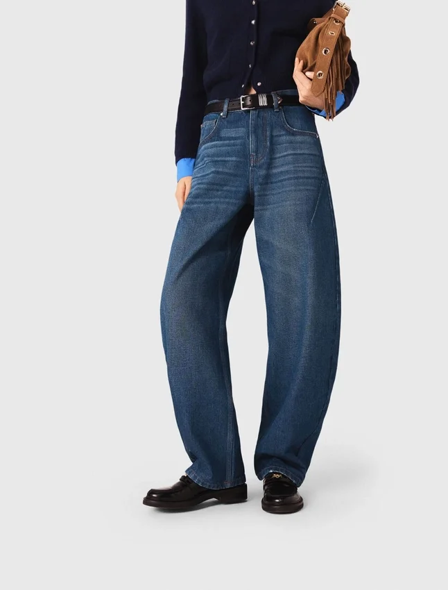 Balloon jeans with martingale Balloon jeans with martingale