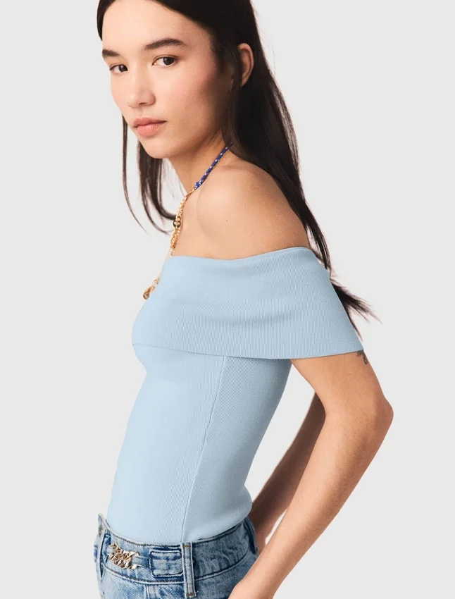 Bardot rib knit top Bardot rib knit top