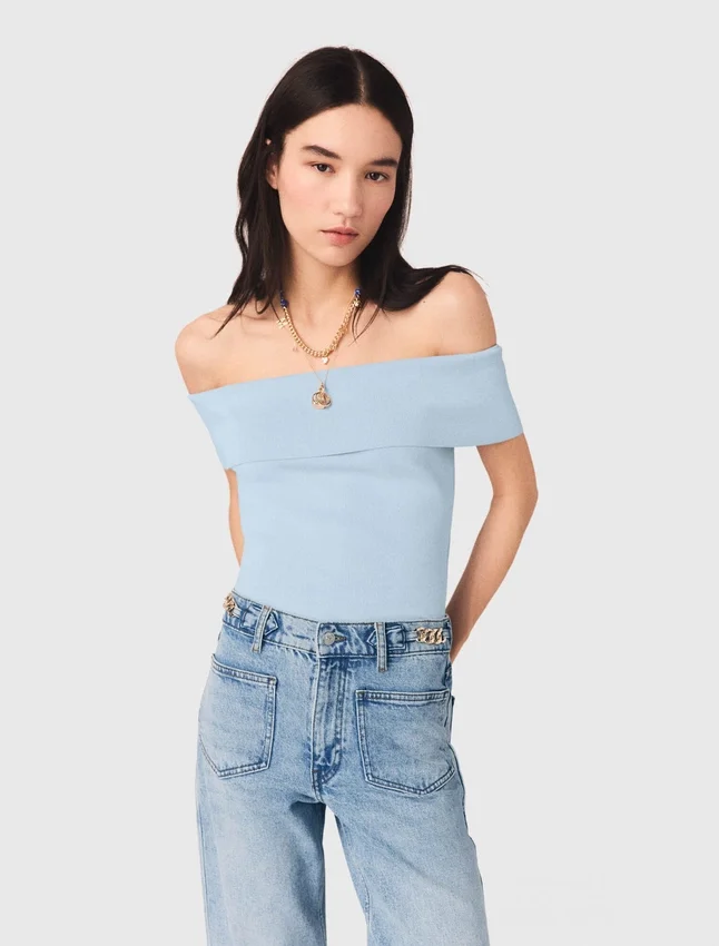 Bardot rib knit top Bardot rib knit top
