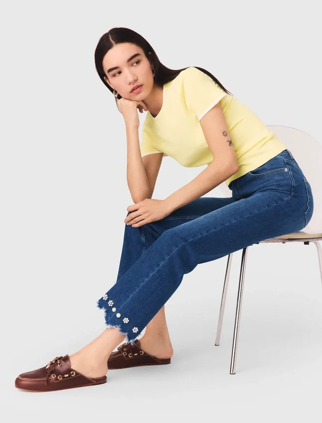 Beaded bootcut jeans Beaded bootcut jeans