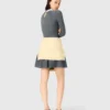 Beaded-collar short knit dress