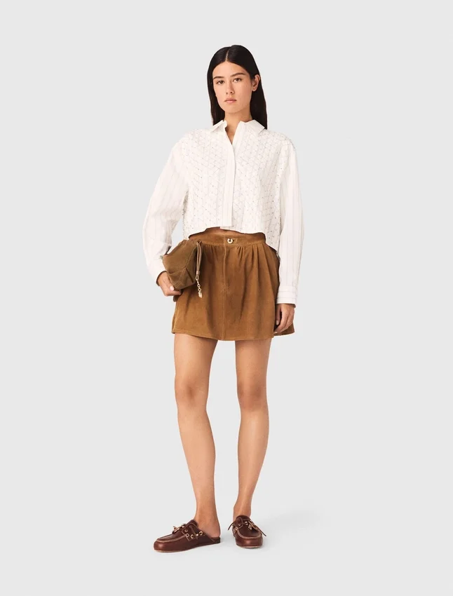 Beaded cropped shirt Beaded cropped shirt