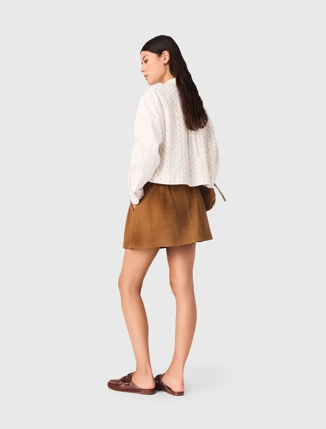 Beaded cropped shirt Beaded cropped shirt