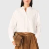 Beaded cropped shirt Beaded cropped shirt