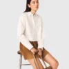 Beaded cropped shirt Beaded cropped shirt