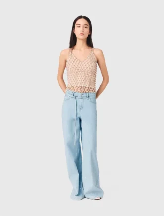 Beaded top with lining