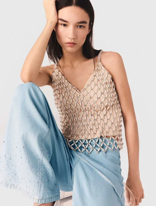 Beaded top with lining Beaded top with lining