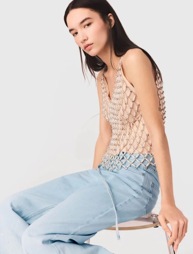 Beaded top with lining Beaded top with lining