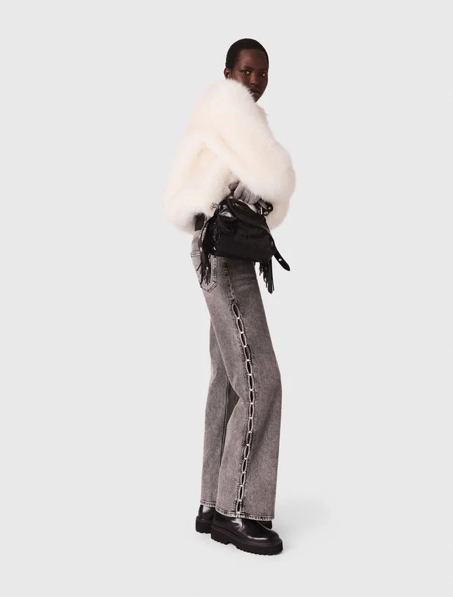 Beaded wide-leg jeans Beaded wide-leg jeans