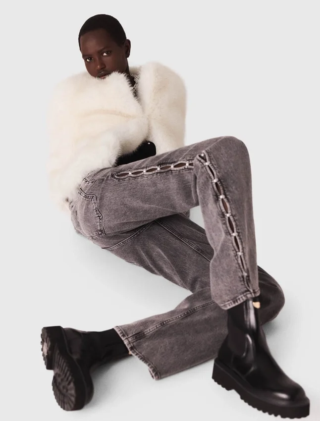 Beaded wide-leg jeans Beaded wide-leg jeans