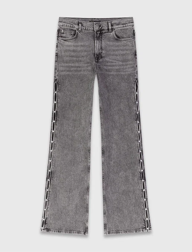 Beaded wide-leg jeans Beaded wide-leg jeans