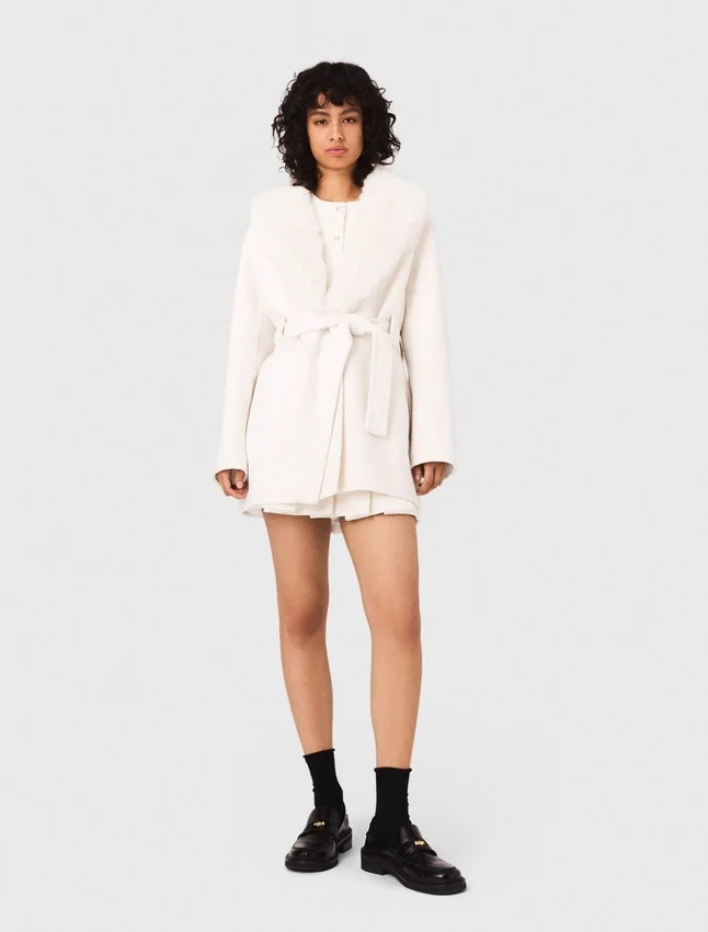 Belted short coat Belted short coat