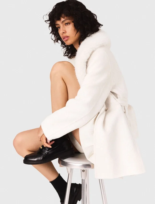 Belted short coat Belted short coat