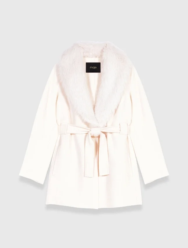 Belted short coat Belted short coat