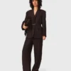 Belted suit jacket