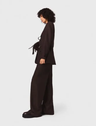 Belted suit jacket