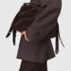 Belted suit jacket