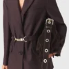 Belted suit jacket