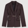 Belted suit jacket