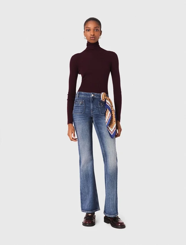 Bootcut jeans with zip pockets Bootcut jeans with zip pockets