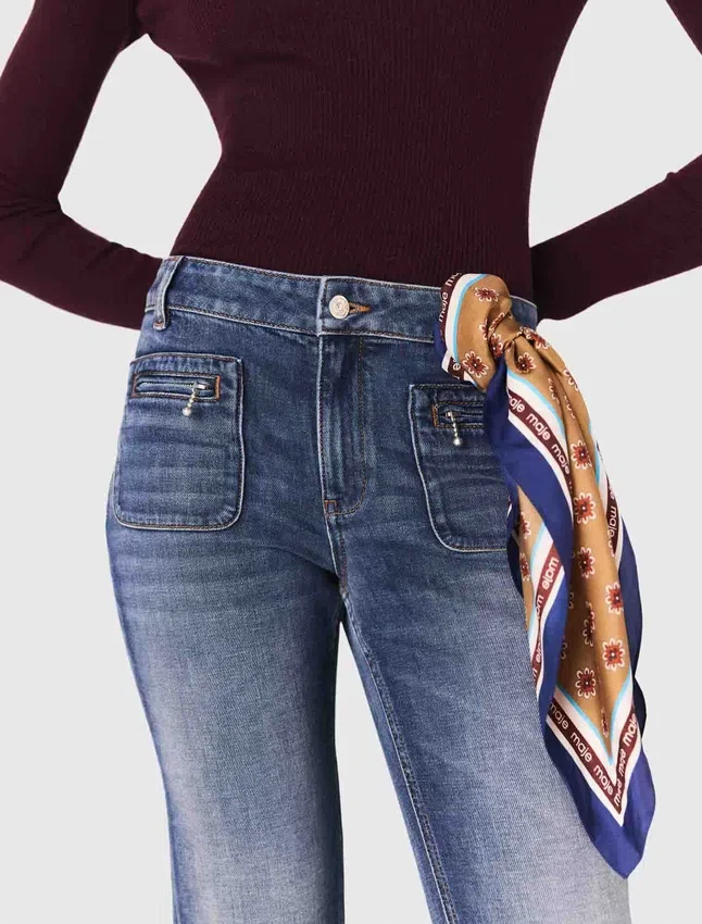 Bootcut jeans with zip pockets Bootcut jeans with zip pockets