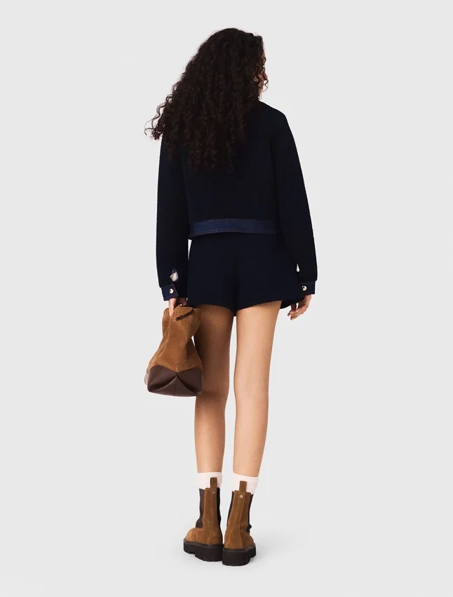 Bouclé and denim jacket Bouclé and denim jacket