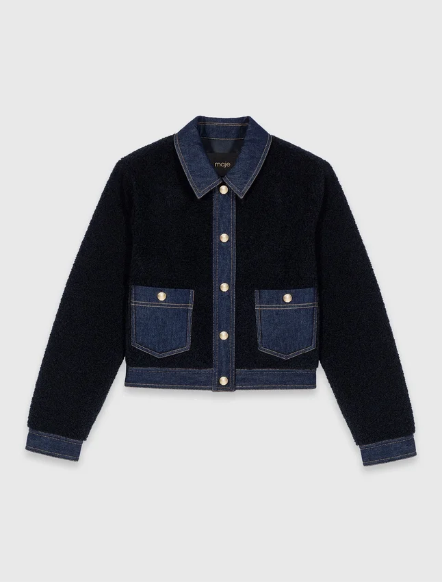 Bouclé and denim jacket Bouclé and denim jacket