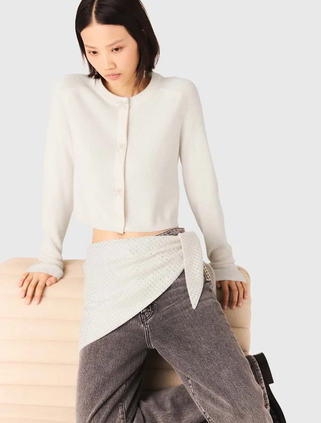 Bow jewellery button cardigan Bow jewellery button cardigan