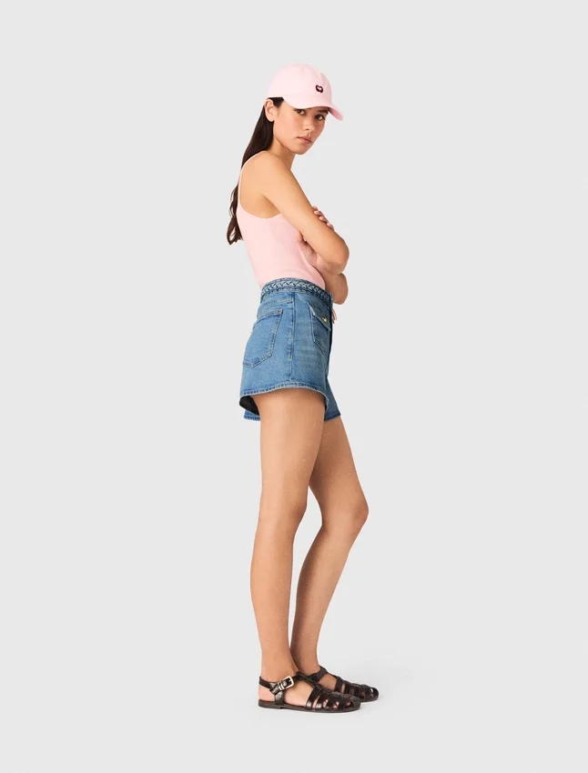 Braided denim shorts Braided denim shorts