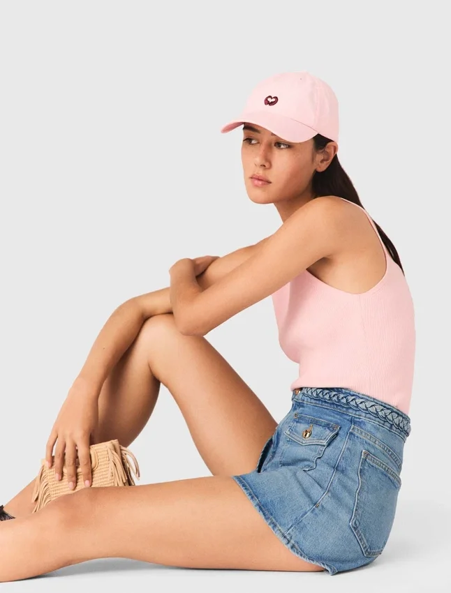 Braided denim shorts Braided denim shorts