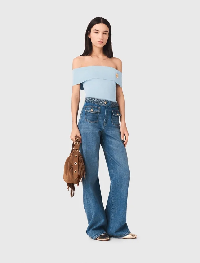Braided flared jeans Braided flared jeans