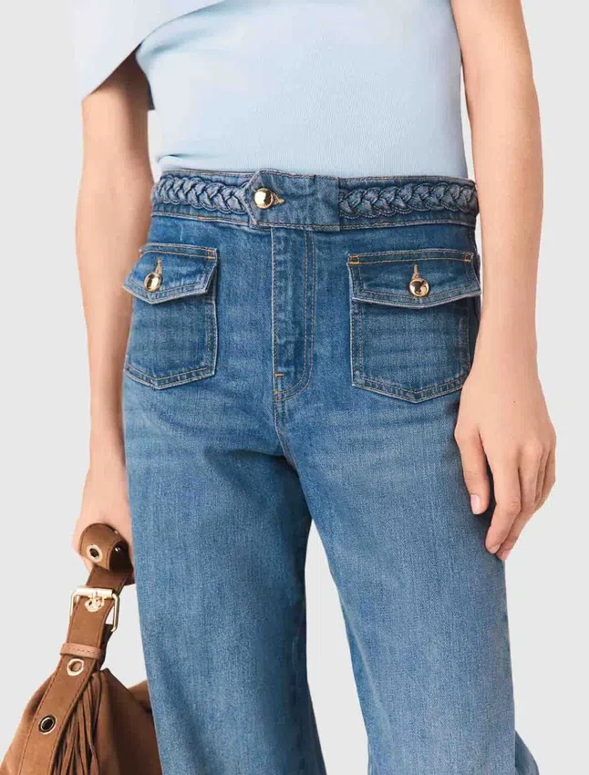 Braided flared jeans Braided flared jeans