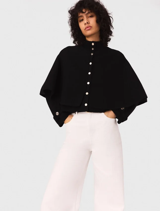 Cape-effect cardigan Cape-effect cardigan