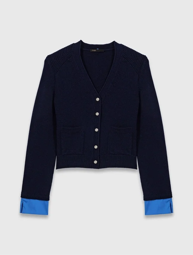 Cardigan with removable details Cardigan with removable details