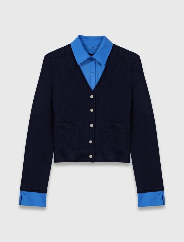 Cardigan with removable details Cardigan with removable details