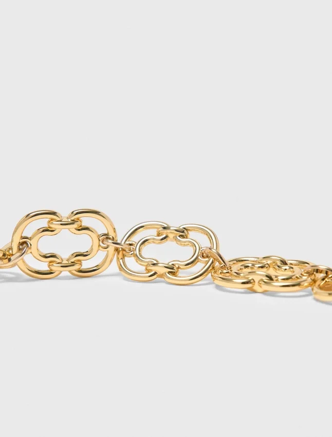 Chain belt with new link Chain belt with new link