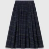 Check skirt with rhinestones