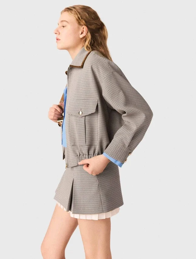 Checked bomber jacket Checked bomber jacket