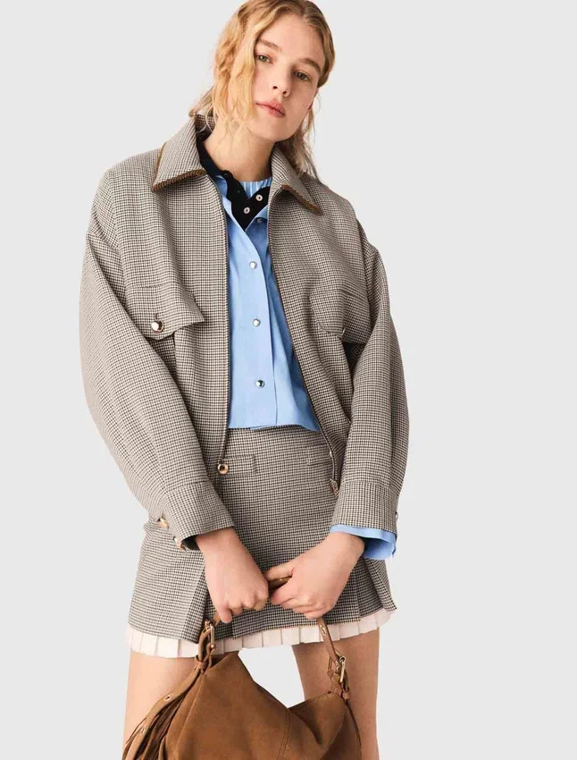 Checked bomber jacket Checked bomber jacket