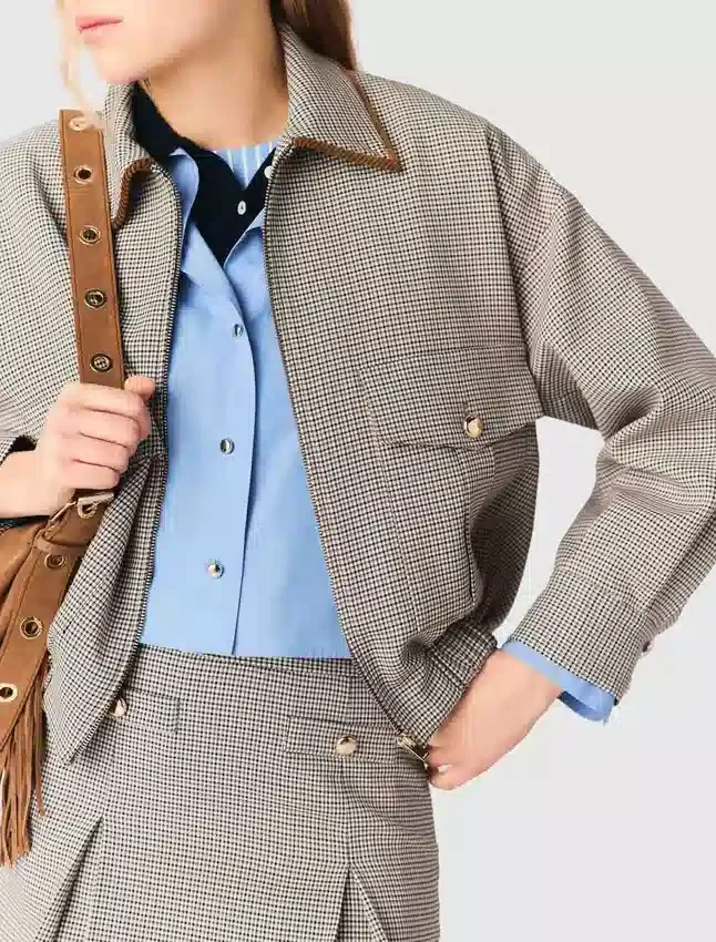 Checked bomber jacket Checked bomber jacket